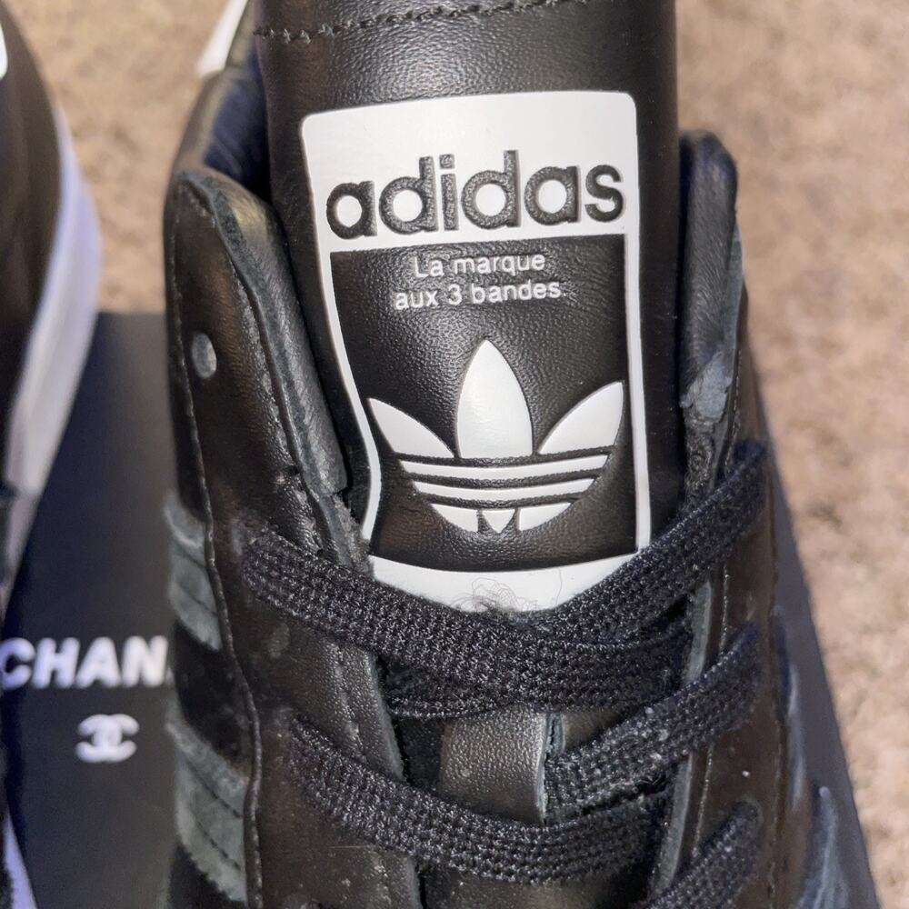 Adidas Superstar FV2809 Mens Black Leather Lace Up Lifestyle Sneakers Shoes 13 - Picture 2 of 10
